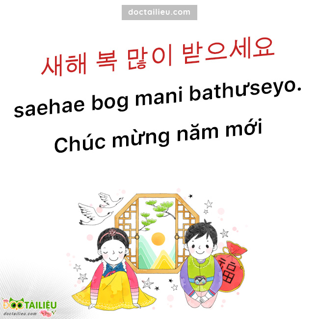 Chúc tết bằng tiếng Hàn đơn giản