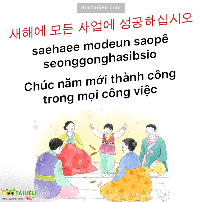 Chúc tết bằng tiếng Hàn đơn giản 1
