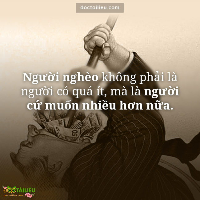 Người nghèo không phải là người có quá ít